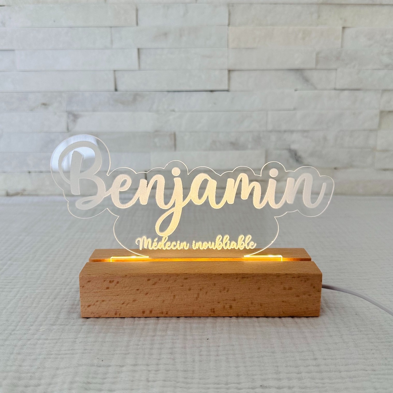 Veilleuse lumineuse personnalisée